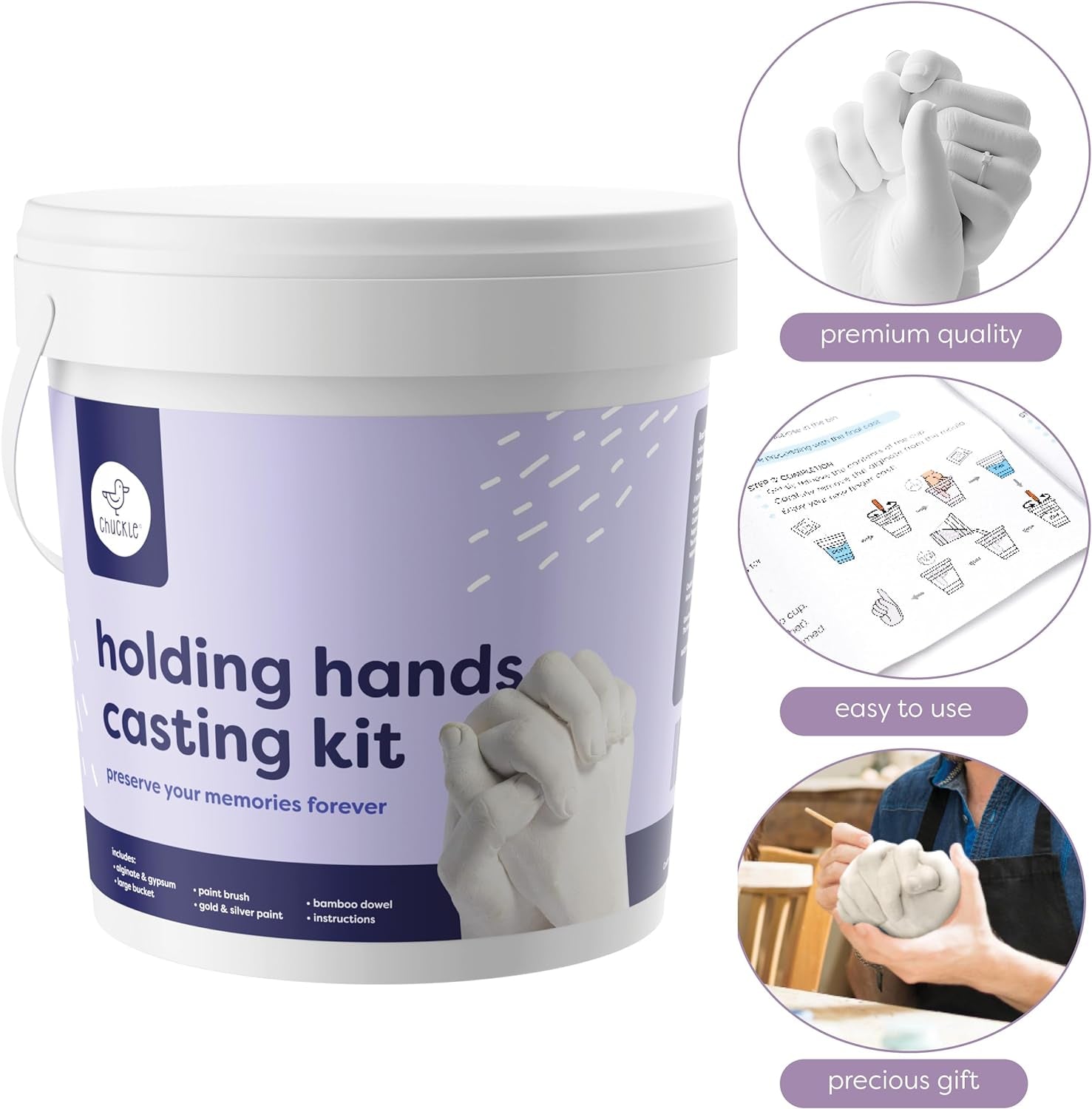 - Holding Hand Casting Kit for Couples with Base & Paints, Hand Sculpture Hand Molding Kit, Hand Mold Kit Couples Activities - Gift for Women for Wedding, Anniversary, Mothers Day, Valentines