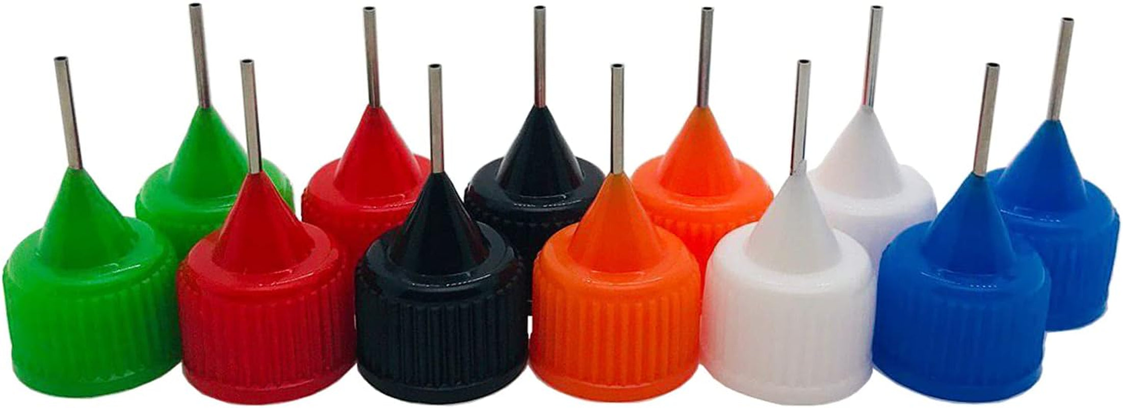 18 Pcs Precision Tip Applicator Bottles, 0.5 Ounce Translucent Glue Bottles, with 2 Funnel, Multicolor Lids