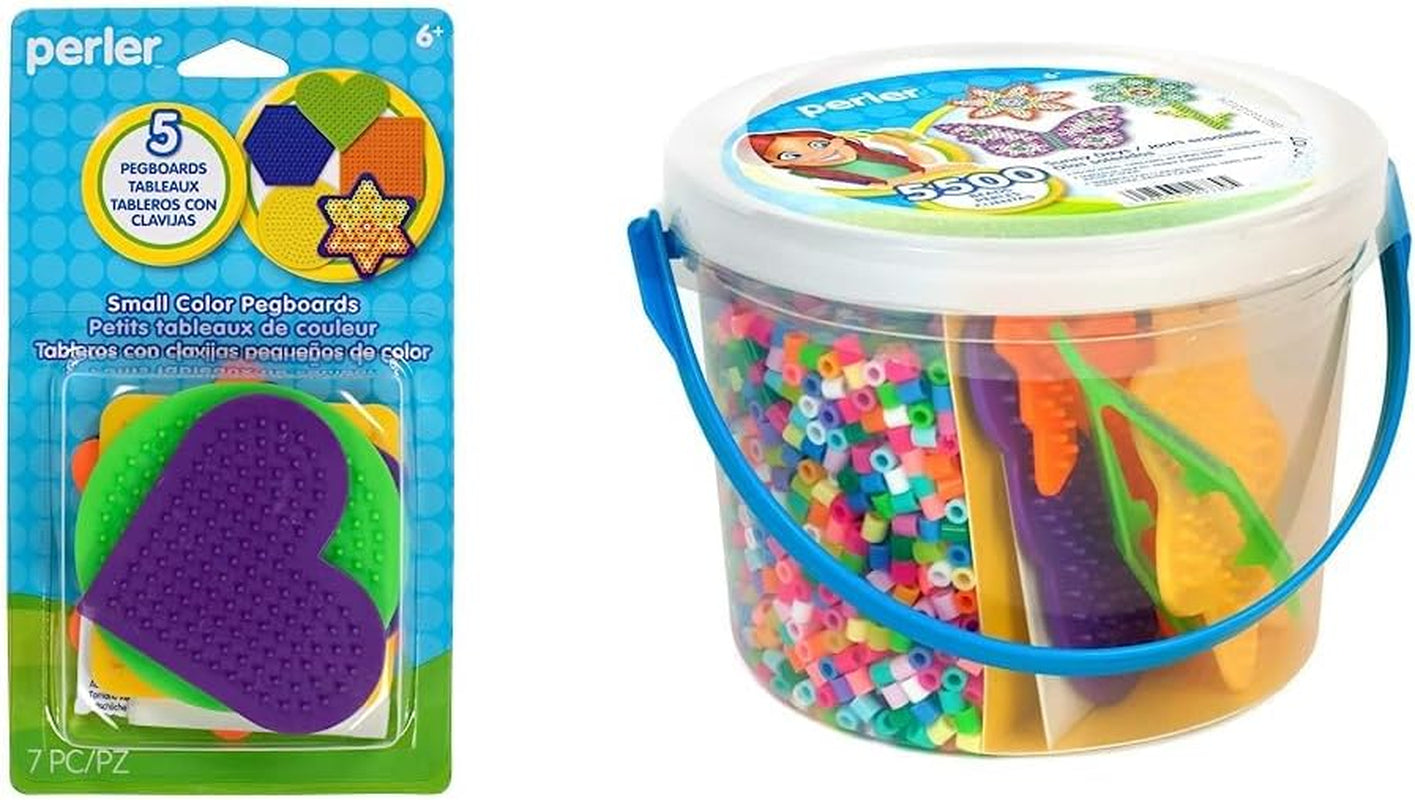 Beads Small Fun Shaped Pegboards-5 Count ( Packaging May Vary )