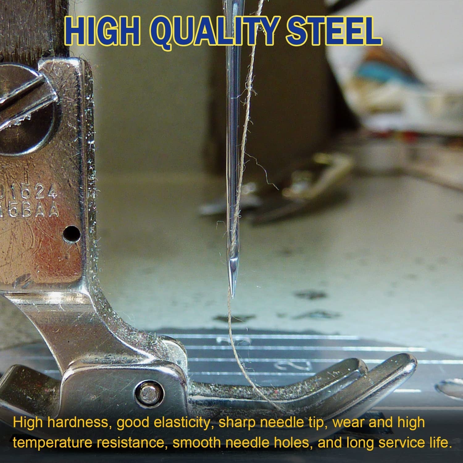 Sewing Machine Needles, Pack of 100, for Singer, Brother, Janome, Varmax and Home Sewing Machines. Universal Standard Needles in Sizes 65/9, 75/11, 90/14, 100/16, 110/18 (100)