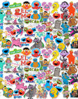 Sesame Street Sticker Pack Die Cut Vinyl Large Deluxe Stickers Variety Pack - Laptop, Water Bottle, Scrapbooking, Tablet, Skateboard, Indoor/Outdoor - Set of 50