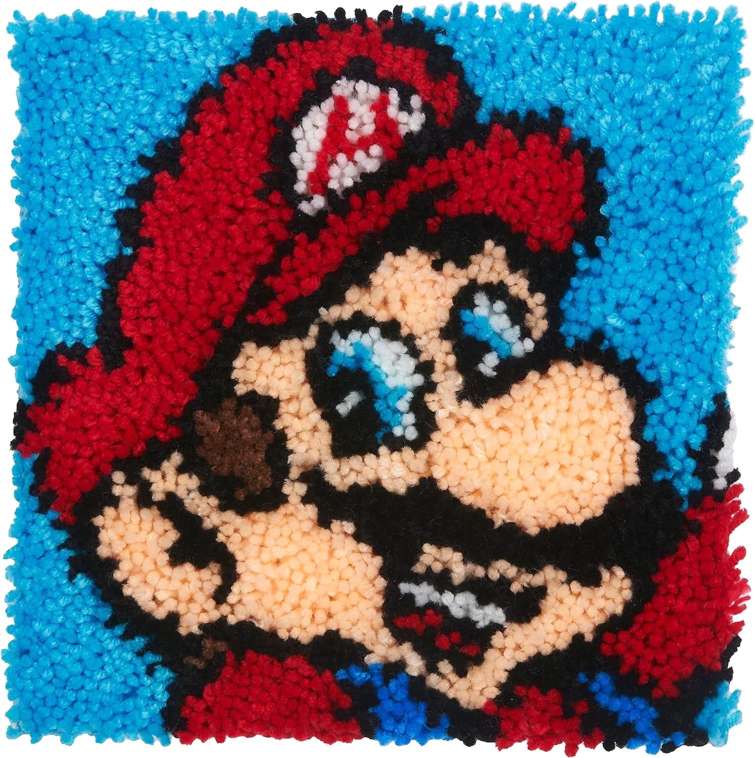 72-75279 Nintendo'S Super Mario Brothers Latch Hook Kit for Beginners, 12" X 12", Multicolor