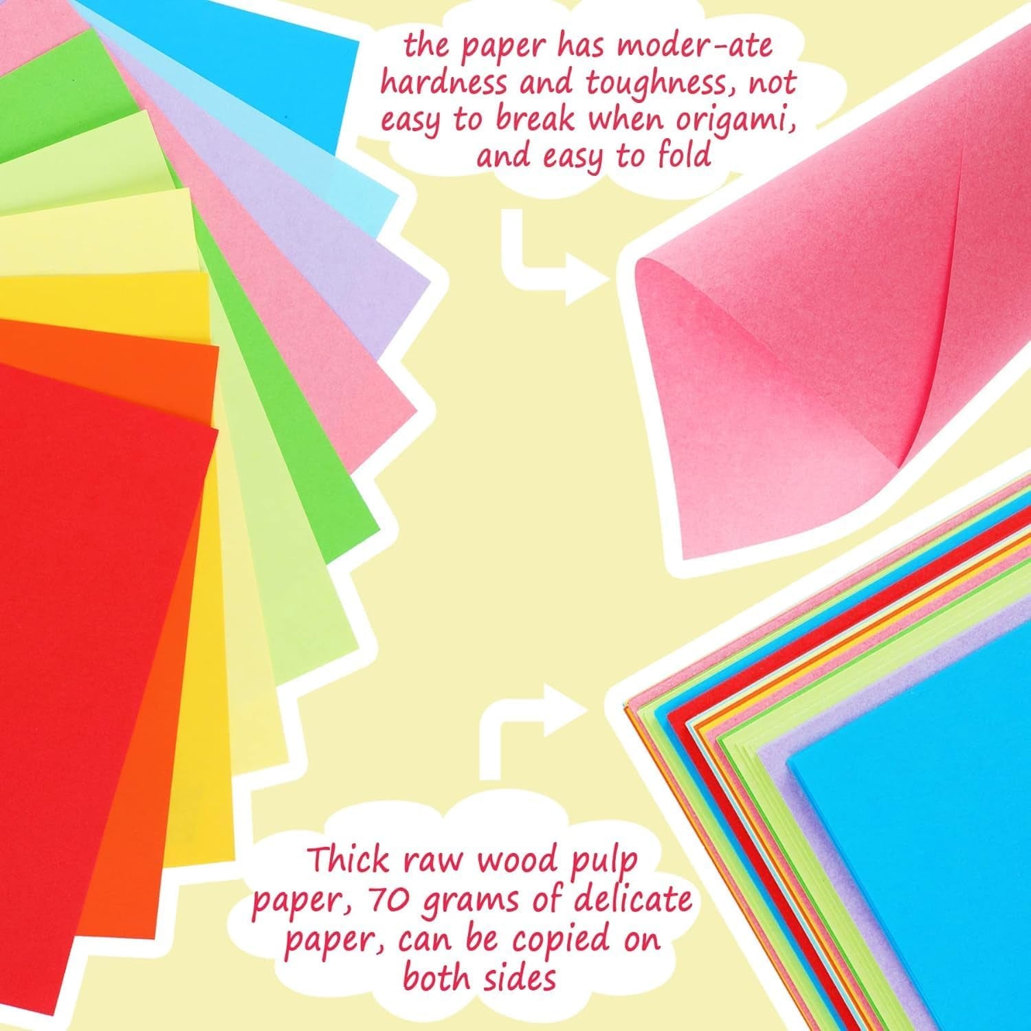 200 Sheets 10 Colors Colored Paper A4 Printer Paper Copy Paper Stationery Paper Multipurpose Colored Printing Paper Origami Paper for DIY Kids Art Craft 8.5" X 11"