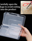 28 Pack Small Plastic Storage Boxes Craft Organizers Rectangular Containers with Lids for Bead, Jewelry, Office Supplies Small Items