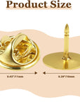 50 Pairs Pin Backs Replacement，Gold Butterfly Tie Tacks, Perfect Blank Pin Keepers for Craft Making Jewelry Making