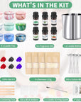Candle Making Kit for Adult, DIY Candle Making Supplies Include Beeswax, Wicks, Candle Tins, Essential Oils, Dyes, DIY Arts & Crafts Gift for Kids, Beginners, Adults