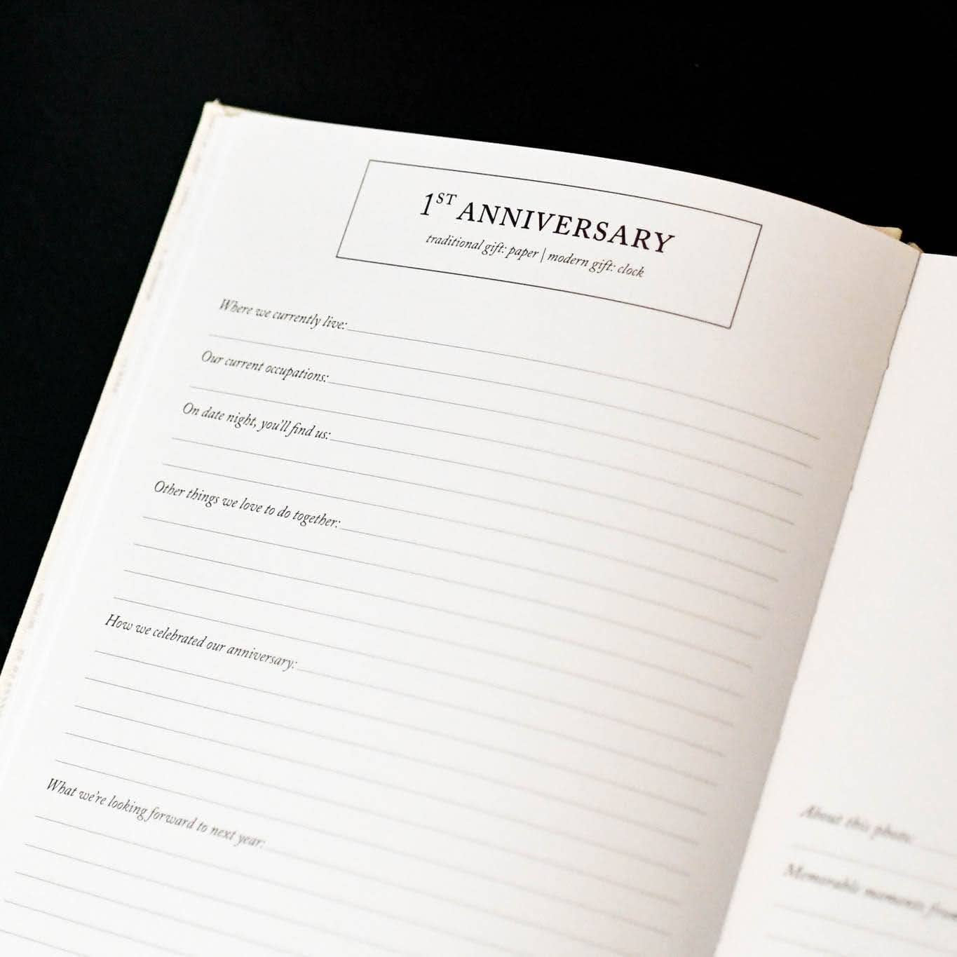Wedding Anniversary Journal (Taupe, 189 Pages) by Duncan & Stone - Anniversary Book for Couple - Marriage Memory Book & Photo Album - Unique Wedding Gifts for Couple