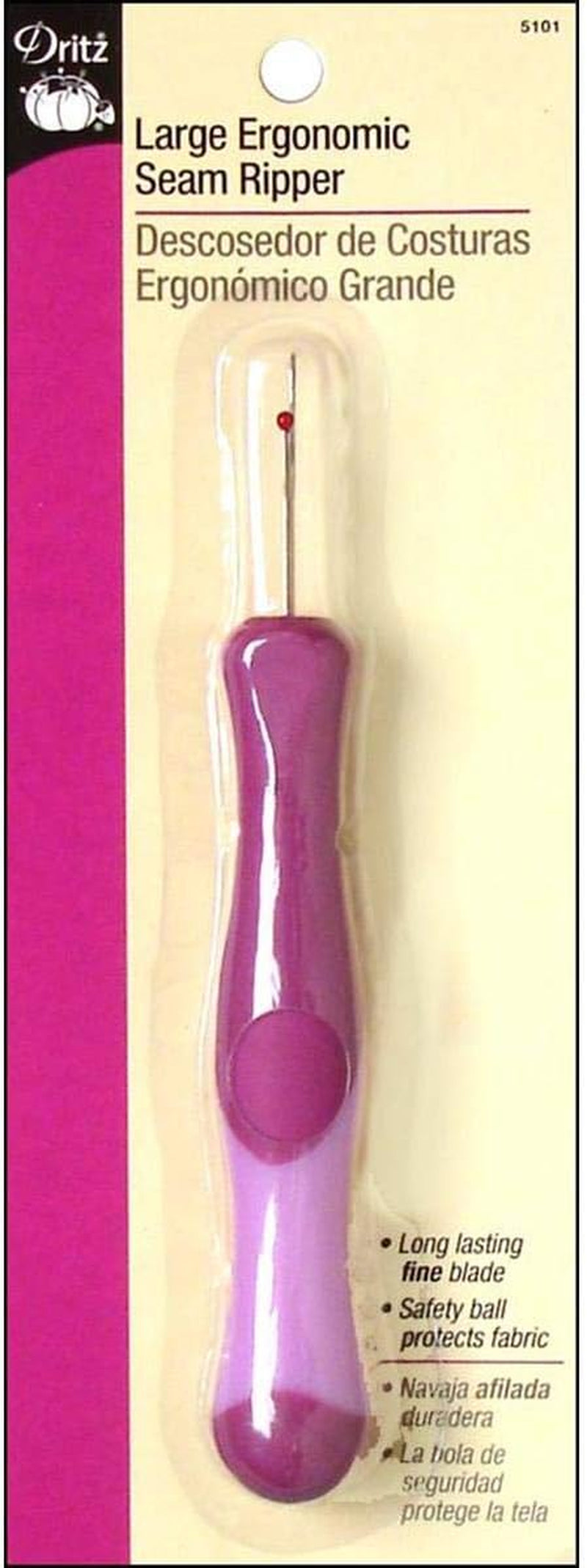 Large Ergonomic Soft Grip, 1 Count, Purple Seam Ripper