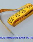 120 Inches/300Cm Soft Tape Measure, Pocket Measuring Tape for Sewing Tailor Cloth Body Measurement, Yellow 2-Pack