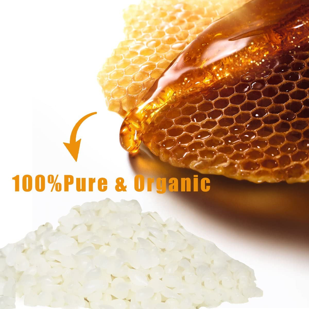 White Beeswax Pellets 2 Lb (32 Oz), Pure, Natural, Cosmetic Grade, Bees Wax Pastilles, Triple Filtered, Great for DIY Lip Balms, Lotions, Candles