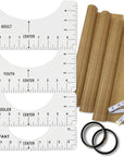 T-Shirt Alignment Ruler Heat Resistant Tape 10Mm X 33M 108Ft, PTFE Teflon Transfer Sheet 16 X 20" - 4 Rulers, 2 Rolls Heat Resistant Tape, 3 Packs PTFE Teflon Sheet and 1 Tape Measure Included