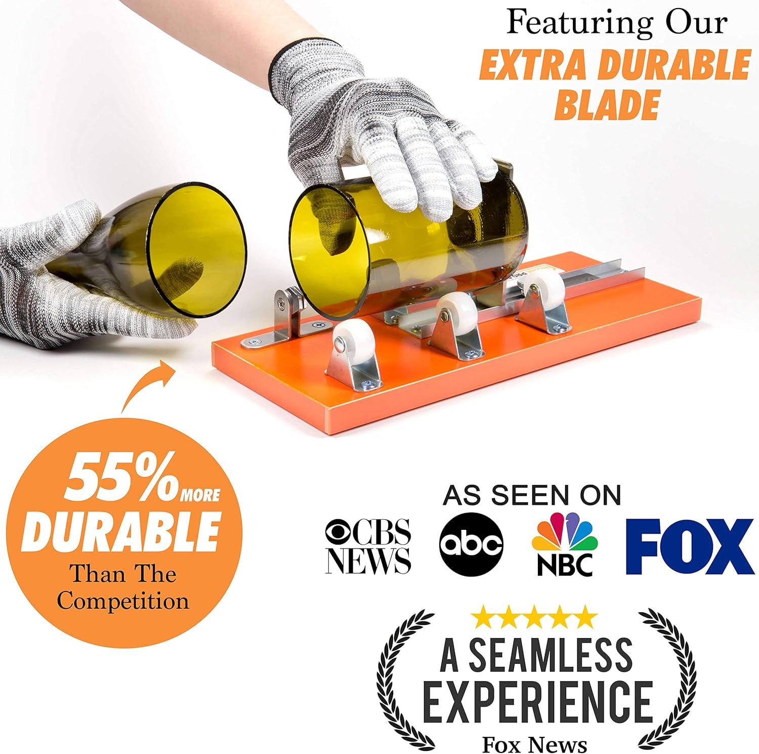 Glass Bottle Cutter - Professional Grade Tool for Precise Bottle Cutting: DIY Kit for Wine, Beer, and Liquor Bottles with Safety Accessories