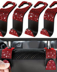 Crystal Car Seat Back Hooks – Heavy-Duty ABS, Bling Car Interior Accessories