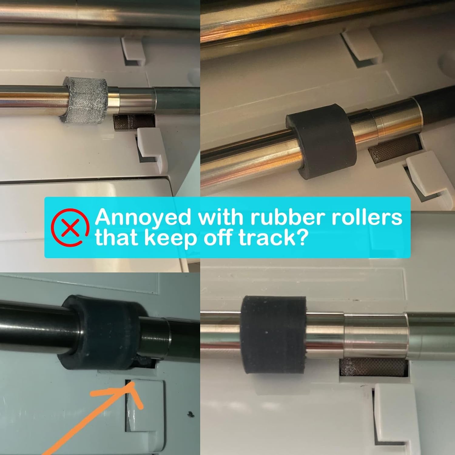 Rubber Roller Replacement Set, Mat Guide Rubbers, Retaining Rings for Cricut Repair Accessories, Complete Repair Kits Compatible with Cricut Maker/Maker 3 Only