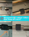 Rubber Roller Replacement Set, Mat Guide Rubbers, Retaining Rings for Cricut Repair Accessories, Complete Repair Kits Compatible with Cricut Maker/Maker 3 Only