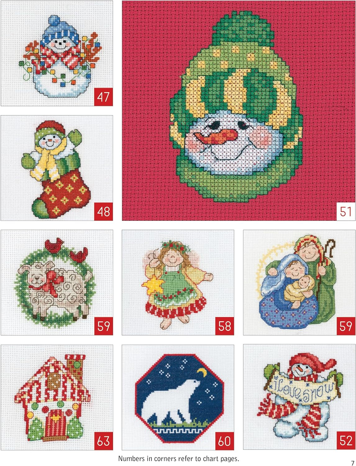 Cross Stitch Holiday Ornaments Galor Cross Stitch Book- Cross Stitch Pattern Kits from Snowmen to Elves to Woodland Creatures, 98 Christmas Cross Stitch Ornaments to Design.