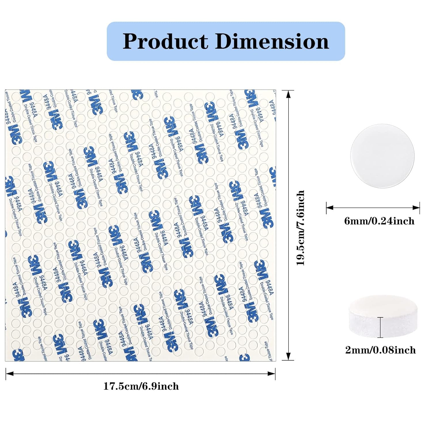 2880 Pieces Foam Dots, Double Sided Foam Dots Strong Adhesive 3D Foam Pop Dots Adhesive Mount Sticky Dots for DIY Art Crafts Office Supplies round 0.24 Inch