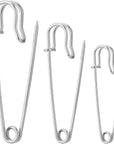 Large Safety Pins Pack of 40, Safety Pins Heavy Duty Assorted (2", 2.5", 3"), Blanket Pins Safety Pin Extra Sturdy Bulk Pins for Blankets, Skirts, Crafts, Kilts