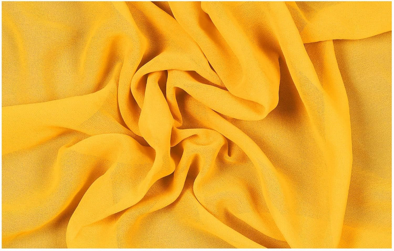 Pack of 10 Yard Bridal Solid Chiffon Fabric, Vintage Sheer Fabric Bolt for Wedding Dress, DIY Decoration, Sheer, Crafts, Silky Chiffon Fabrics 44” - Yellow Gold
