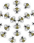 60 Pieces Bee Embroidered Patches Bee Shape Patches Iron on Cute Applique Patches for Bags, Jackets, Jeans, Hats, Clothes DIY Decoration Patches