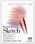 200 Series Sketch Pad, 9X12 Inch, 100 Sheets, Tape Bound - Artist Sketchbook for Drawing, Illustration, Art Class Students