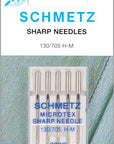 Microtex Sharp Sewing Machine Needles - Quilting & Topstitching Supplies, Size 80/12, 5-Needle Card, Pack of 1