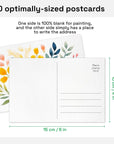 30 Watercolor Postcards 4X6 Inches - Heavyweight Paper Cards 140Lb (300Gsm) - Blank Postcards for Mailing, DIY Thank You Card, Greetings Cards, Christmas, Invitations, Birthday and More