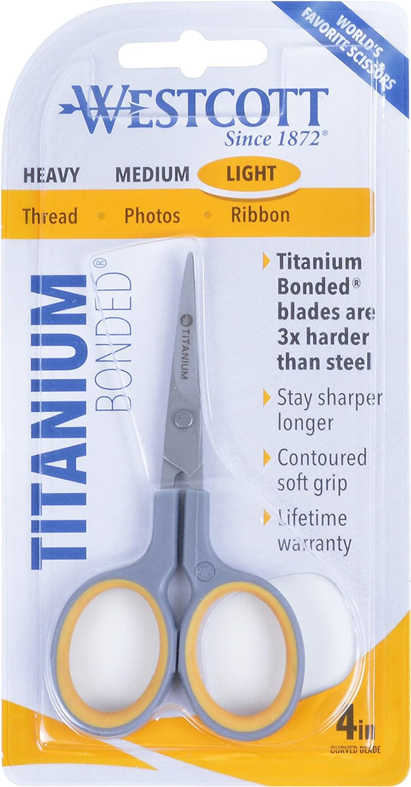 4" Sewing Titanium-Bonded Embroidery Scissors, Curved (13865)