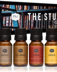 Fragrance Oil the Study Set | Leather, Coffee, Old Books, Cedar, Amber, Sweet Tobacco Candle Scents for Candle Making, Freshie Scents, Soap Making Supplies, Diffuser Oil Scents