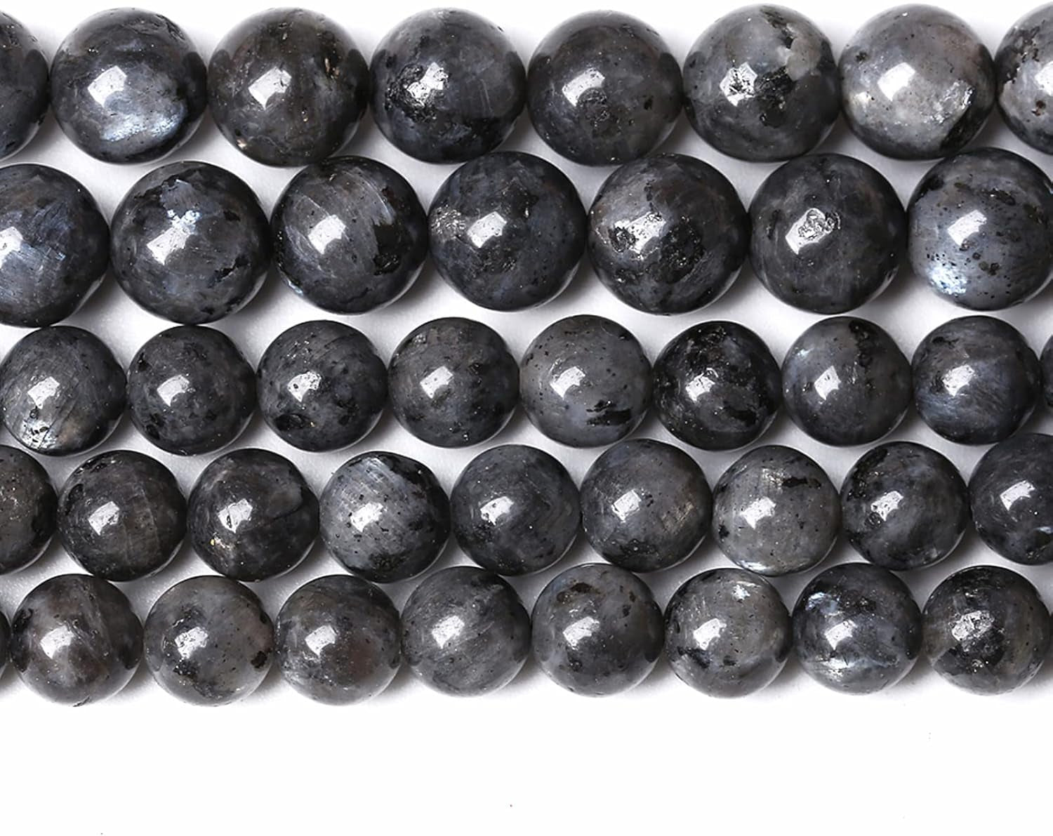 6MM 60PCS Natural Stone Black Labradorite Beads for Jewelry Making DIY Bracelet