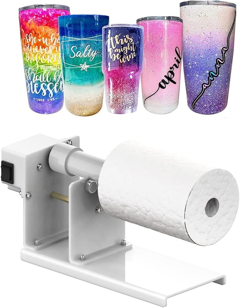 2 Ways Rotation Cup Turner Tumbler for Crafts,Tumbler Turner for DIY Glitter Epoxy, Professional Designed Tumbler Cup Spinner Machine Kit for Starter