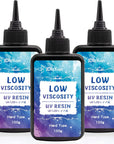 UV Resin, Upgrade 200G Low Viscosity Hard Thin UV Resin with Super Crystal Clear Resin Kit for Jewelry, Casting, Coating and DIY Craft