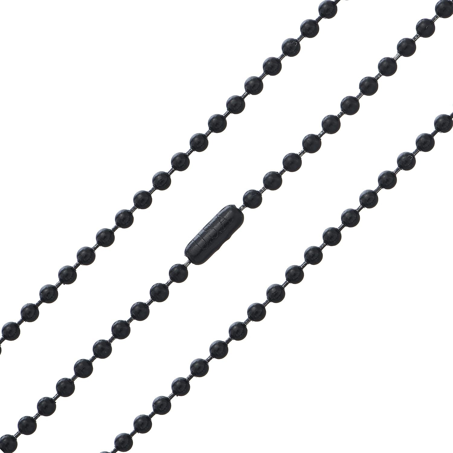 Black Oxide Stainless Steel Ball Chain Necklace - 3.2Mm, 29.5"
