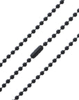 Black Oxide Stainless Steel Ball Chain Necklace - 3.2Mm, 29.5"