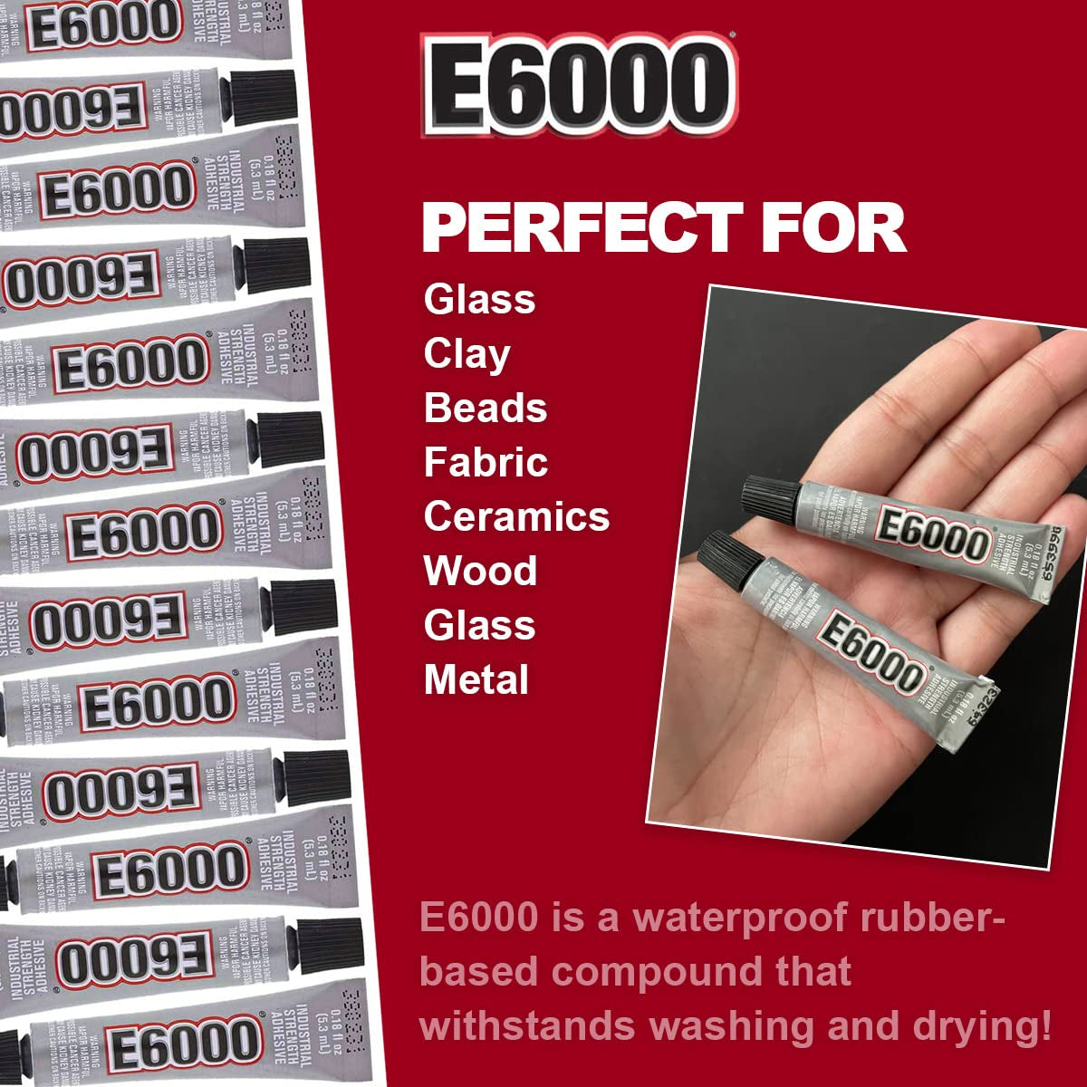 E6000 8-Pack 0.18 Ounce Bottles Industrial Strength Adhesive for Crafting and Pixiss Wooden Art Dotting Stylus Pens 5 Pcs Set - Rhinestone Applicator Application Kit