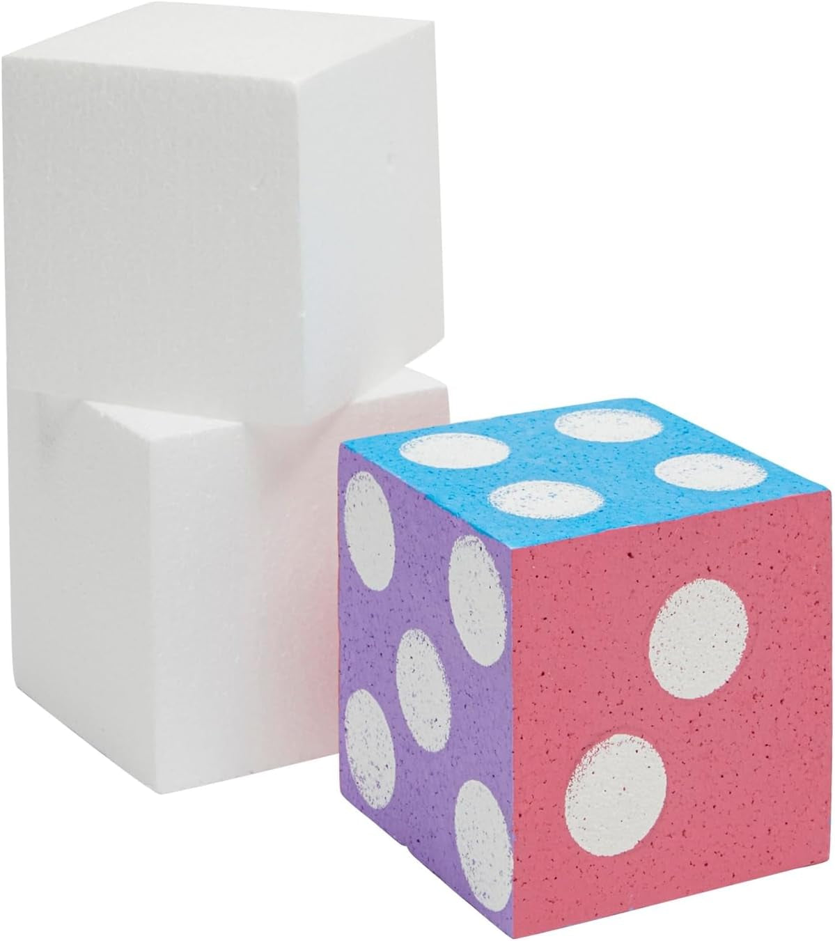 6 Pack Foam Cube Squares for Crafts - Polystyrene Blocks for DIY, Floral Arrangements, Arts Supplies (4 X 4 X 4 In, White)