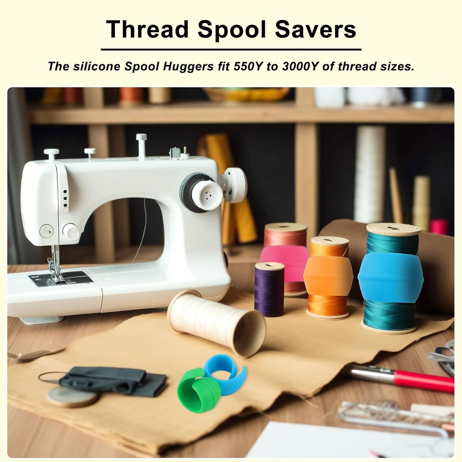 22 Pcs Fabric Huggers and Magnetic Fabric Clips for Cross Stitch, Silicone Thread Spool Huggers and Needle Minder Magnet for Embroidery and Quilting, Cross Stitch Supplies and Accessories