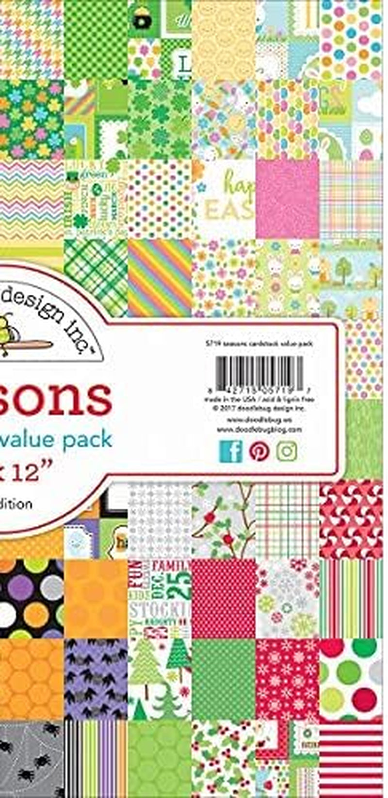 5719 Value Kit Cardstock 12"X12", 50 Sheets