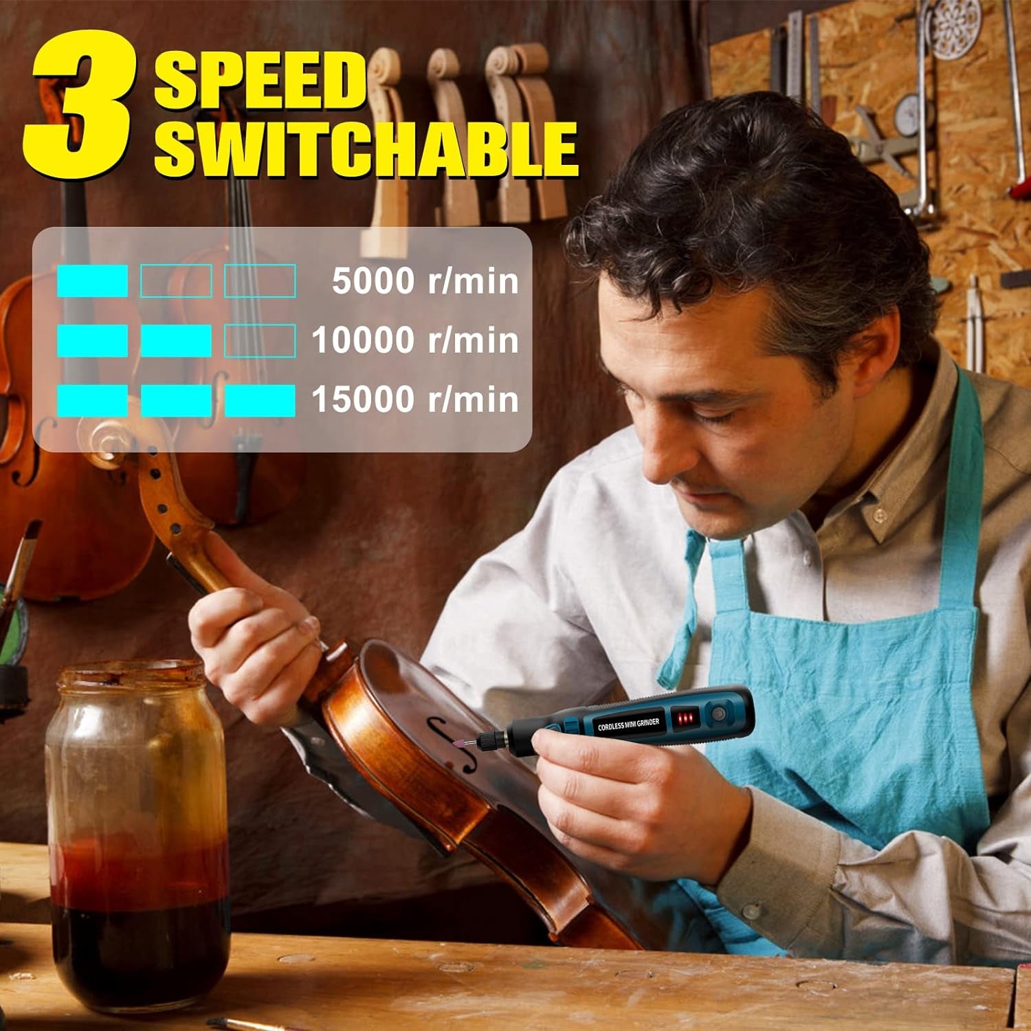 20W Engraving Pen with 44 Bits, USB Multi-Functional Electric Cordless Engraver Tool for DIY, Polishing Carving Jewelry, Glass, Stone, Metal, Plastic, and Wood