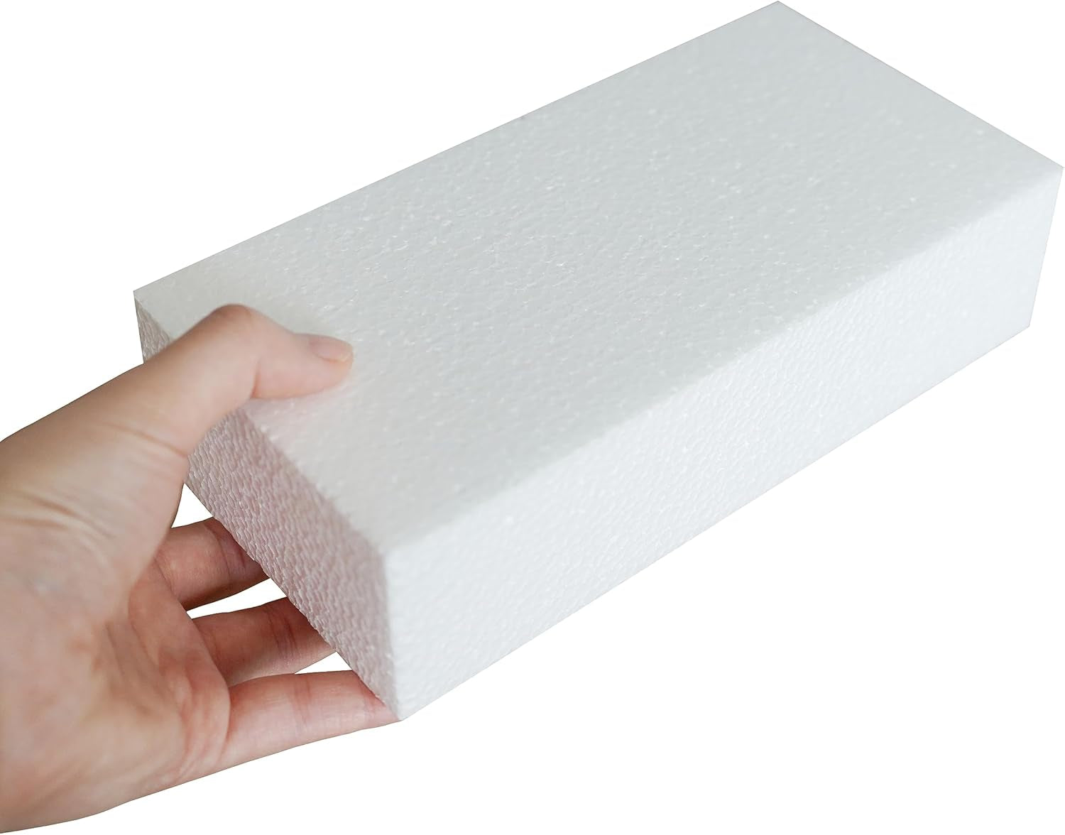DNB Craft Foam Blocks - 6PCS 8X4X2 Inch Rectangle EPS Polystyrene White Foam Bricks - Crafts and Arts Supplies