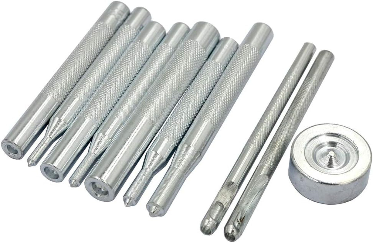 7 Pcs Metal Domed Rivet Fixing Setting Tool Spike Rivets Setter