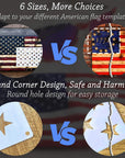 American Flag 50 Star Stencils and 13 Stars 1776 Templates, American Flag Templates, Ideal for Painting on Wood, Fabric, Paper, Walls [6 Sizes, 2 Styles]