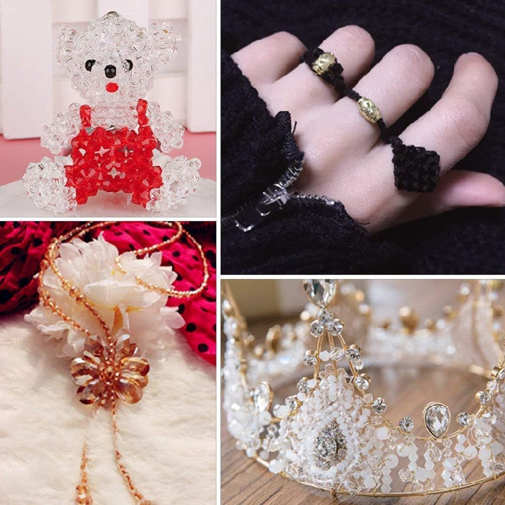 2500Pcs Faceted Acrylic Beads 4Mm Colorful Beads 10 Color Crystal Bicone Beads Loose Beads Assortment Craft Seed Beads for Earring Bracelet Necklace Keychain Flower Jewelry Making