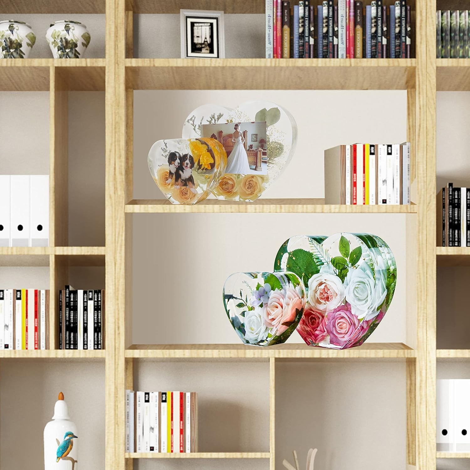 2Pcs 10 Inch Large Heart Shape Resin Molds, Silicone Molds for Flower Preservation, Deep Epoxy Resin Molds for Resin Art Casting, DIY Wedding, Valentine, Anniversary, Home Decor Gift