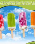 4.5" Natural Wooden Popsicle Craft Sticks - Package of 200Ct (Traditional Plain - 4.5")