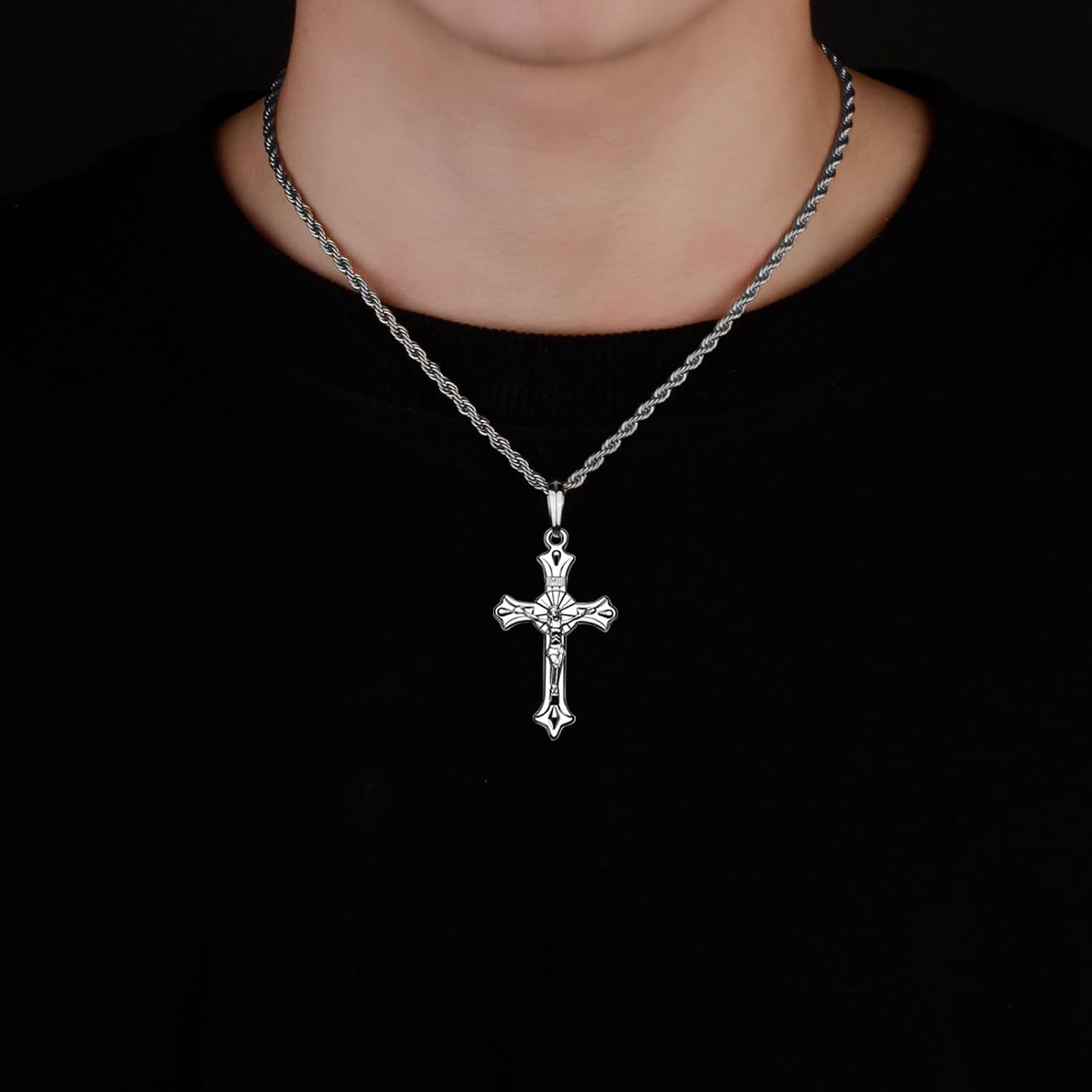 100Pcs Antique Silver Plated Cross Charms Pendant DIY Bracelets Necklace Jewelry Making Craft Wholesale 37Mmx21Mm(A282)