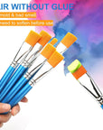 1 Inch Flat Paint Brushes for Acrylic Painting,12 Pieces Large Synthetic Paint Brushes Bulk with Wooden Handle for Acrylic, Watercolor, Oil, Crafts, Face Body Art