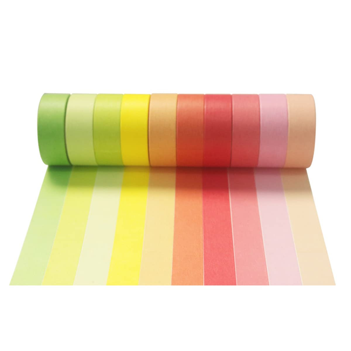 Washi Tape Set 20 Rolls - 15 Mm Rainbow Colors Washi Masking Tape Decorative Tape for Bullet Journal, Planner, DIY Arts Crafts, Scrapbooking, Holiday Decoration