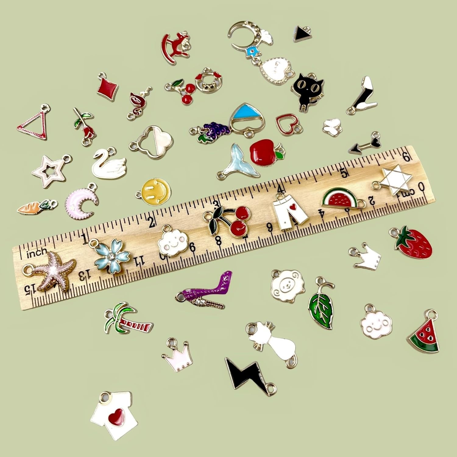 200Pcs Mixed Gold Plated Enamel Charms for Jewelry Making - Also Includes 52Pcs Letter Pendants, 400Pcs Jump Rings and 100Pcs Lobster Clasps for Necklaces,Bracelets,Earrings,Diy Crafting