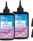 500G UV Resin; New Formula Crystal Clear UV Resin Solar Cure Sunlight Activated Hard UV Resin Kit for Jewelry Making, Casting and Coating DIY Crafts